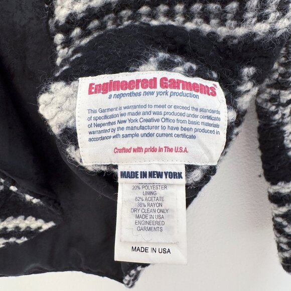 FWK Engineered Garments Shawl Collar Wool Snowflake Sweater Jacket FW11 Size 0 - Picture 8 of 13